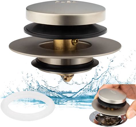 Amazon.com: Upgrade Bathtub Drain Stopper with Hair Catcher, Pop Up Tub ...