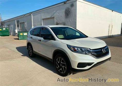 5J6RM3H47GL029082 2016 HONDA CRV SE - View history and price at AutoAuctionHistory