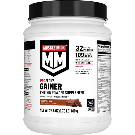 Muscle Milk, Pro Series, Gainer, Chocolate Artificially Flavored ...