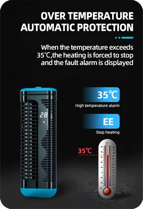 Aquanature Luxe Heat Digital Display Aquarium Heater Intelligent ...