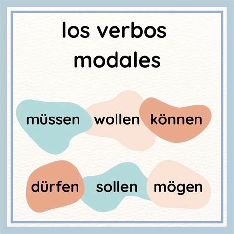 los verbos modales en alemán | Verbos modales, Verbos, Modales