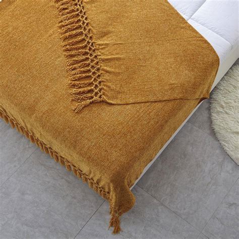Susanna Yellow Chenille Polyester 50 in. x 60 in. India | Ubuy