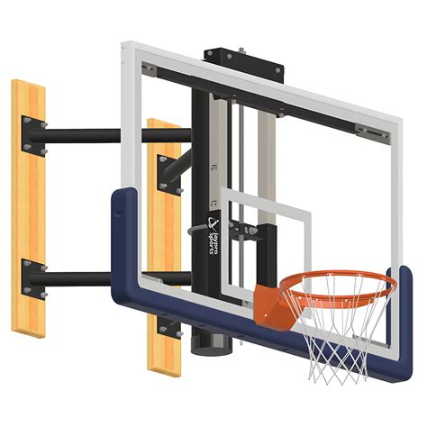 Wall Mount Basketball Hoop Jaypro Sports System with Height Adjuster ...