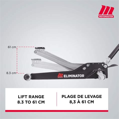 MotoMaster Eliminator Heavy-Duty Long Reach Low Profile Garage Jack, 3 ...