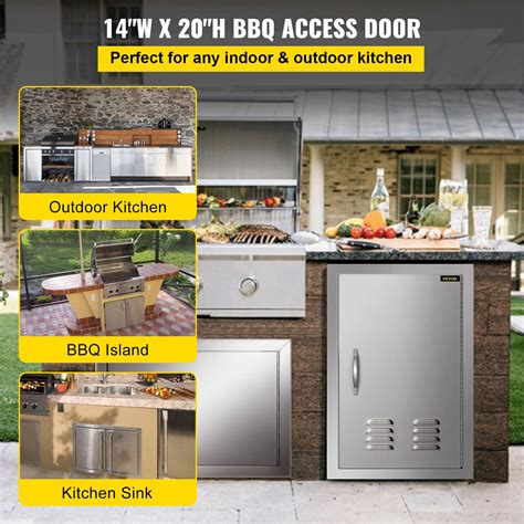 Stainless Steel Insulated Single Access Door For Bbq / Outdoor Kitchen ...