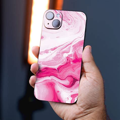 Chic Blush Pink Marble Mobile Skin
