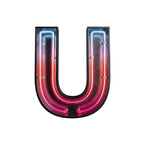 Neon Letter U PNG 的图像结果