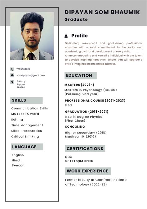 White Simple Student CV Resume (4) - Profile WORK EXPERIENCE 7005804824 ...