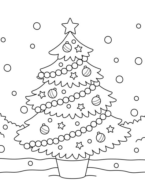 53 Joyful Christmas Tree Coloring Pages - Our Mindful Life