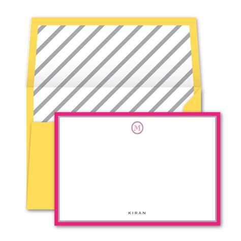 Customised Gift Cards - Yellow Monogram – Dots and Doodles Design