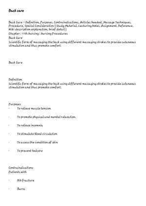 Notes Pre and post-operative care - Pre and post-operative care Photo ...