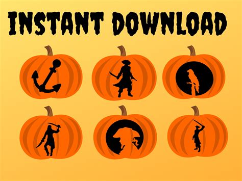 Printable Pirate Pumpkin Carving Stencils for Halloween | 12 Unique ...
