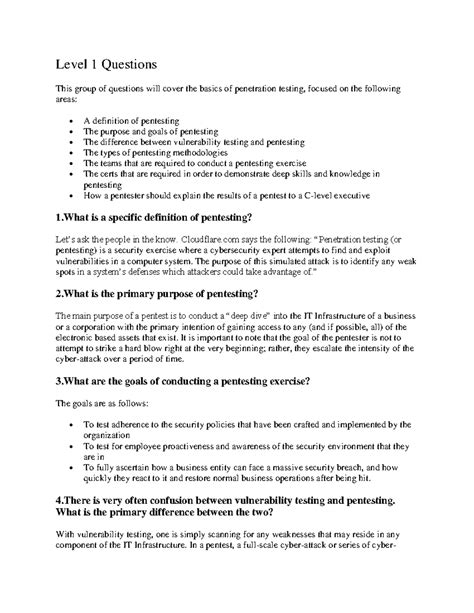 VAPT Interview Questions & Answers: Essential Prep Guide - Studocu