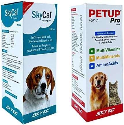 ALP Combo Of Skycal Pet Liquid & Petup Pro Syrup| Multi-Vitamin Multi ...