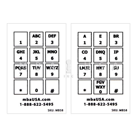 Two-Sided Telephone Keypad Magnet - MBA USA, Inc.