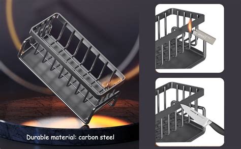 Kanhom Kitchen Sink Draining Rack Sponge Holder | Rustproof 304 Steel ...
