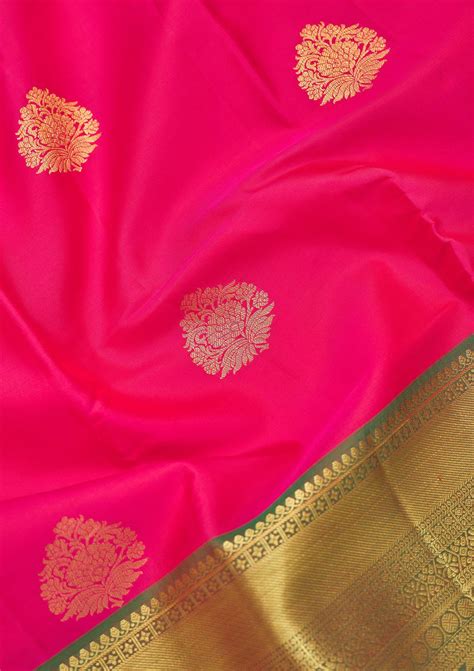 Buy Rani Pink Zariwork Pure Silk Saree - Koskii