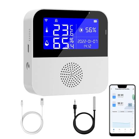Room Thermometer Hygrometer with Extra Probe, 2.9" Backup Battery ...
