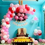 Party Propz Pink Theme Birthday Decorations for Girls - Set of 96 Pcs ...