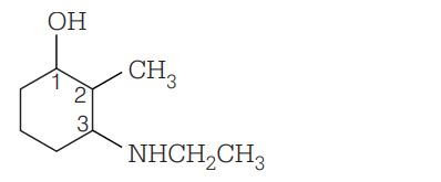 In the following compound, groups designated as A, B, C will be numbered as