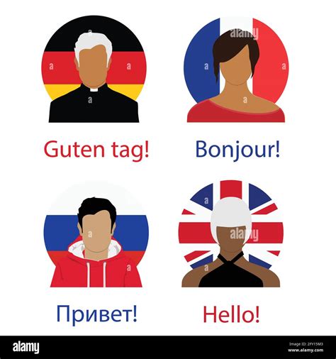 Different Language Speech Hello Concept. Russian Federation, United ...