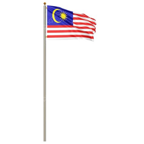 Malaysia Flag With Pole, Malaysia Flag Waving, Malaysia Flag Waving ...