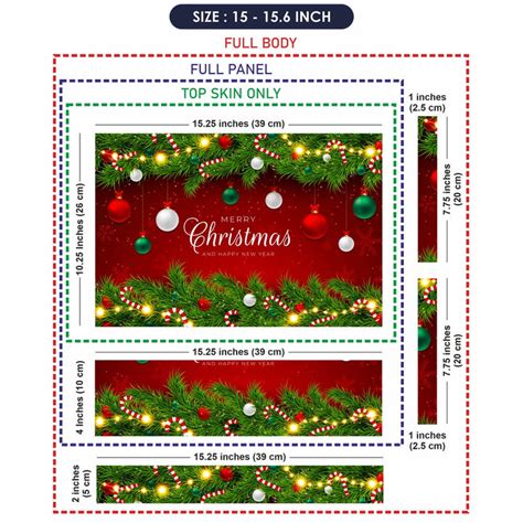 Shop Gradient Christmas Tinsel Background Laptop Skin | Buy Online Now ...