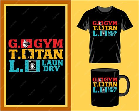 Premium Vector | Gym tan laundry fitness quote t-shirt and mug design ...