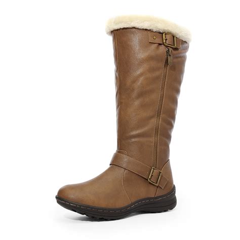 Winter Knee High Snow Boots Women Faux Fur Lined Waterproof Slip ...