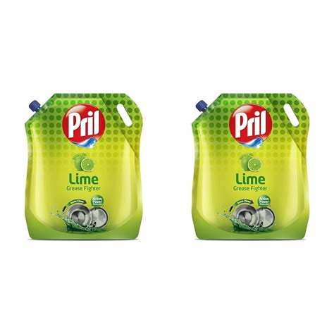 Pril Lime Liquid Dishwash Gel - 1.5L Pouch | Dish Cleaning Liquid Gel ...