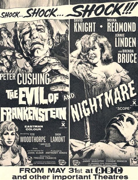 The Evil of Frankenstein (1964) & Nightmare (1964) : r/1960s