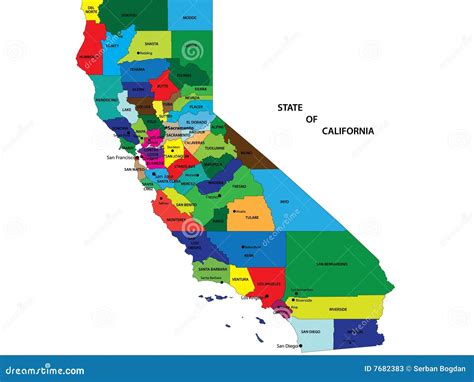 Map Of California Vector