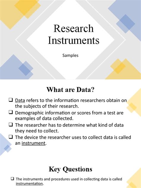 Image result for Research Instrument Example
