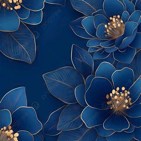 Navy Blue Flower Backgrounds