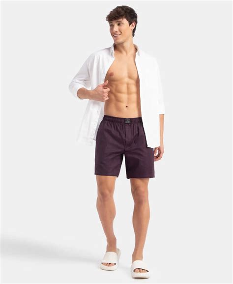 Buy Tencel Lyocell Cotton Checkered Boxer Shorts with Side Pockets ...