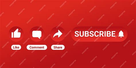 Subscription button with bell icon for notification | Premium Vector