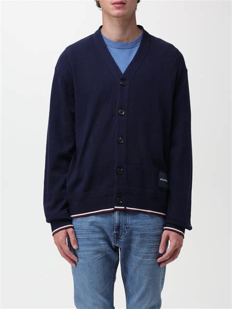 TOMMY HILFIGER: cardigan in cotton blend - Blue | Tommy Hilfiger ...