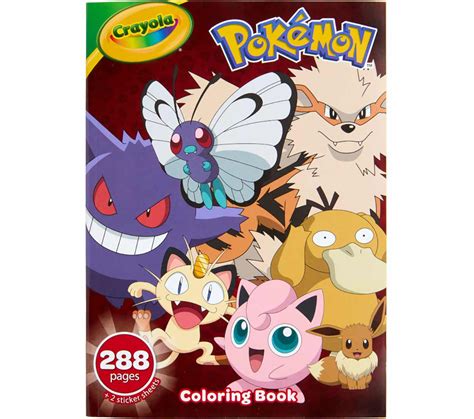 Crayola Pokemon Coloring Book & Stickers - 288 Pages