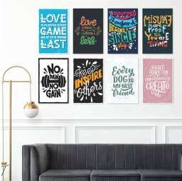 Motivational Poster Quotes Wall Design For Living Room Drawing Room ...