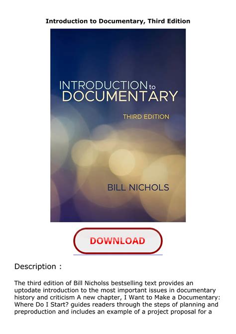 Download PDF Introduction to Documentary, Third Edition | Documentaries, Introduction, Edition