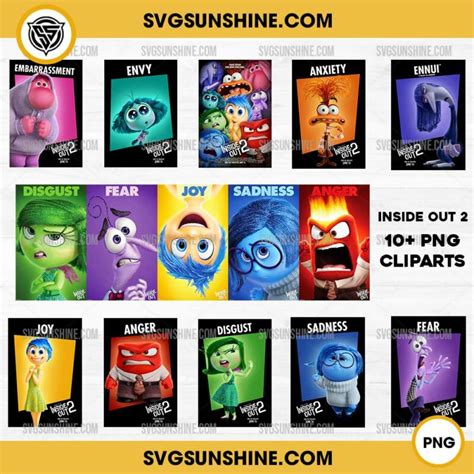 10+ Inside Out 2 Posters PNG, Inside Out 2 Clipart PNG Bundle, Inside ...