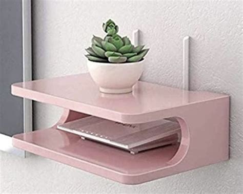 KARAFT WILA Set top Box Stand | WiFi Router Holder Wooden Wall Shelves ...