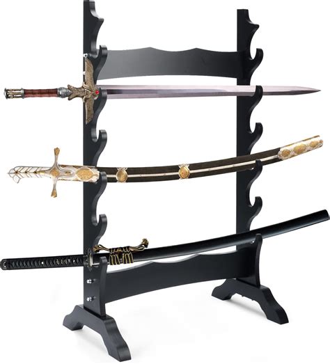 lukar Sword Stand with 6 Layers, Multilayer Floorstanding Sword Holder Floor Stand Large Sword ...