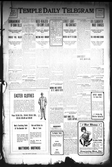 Temple Daily Telegram (Temple, Tex.), Vol. 2, No. 117, Ed. 1 Saturday ...