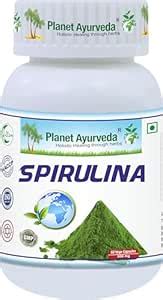 Planet Ayurveda Spirulina Capsules For Men And Women | GreenSuper Food ...