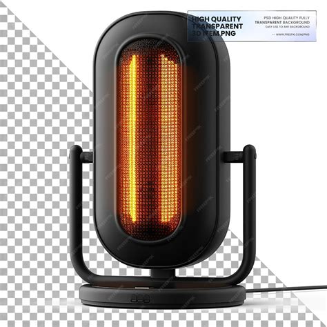 Black Electric Heater PNG on Isolated White Background on Transparent ...