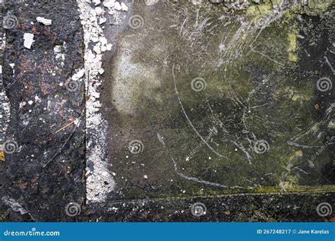 Old Distressed Concrete Wall with Black Mildew Stains Grunge Background ...