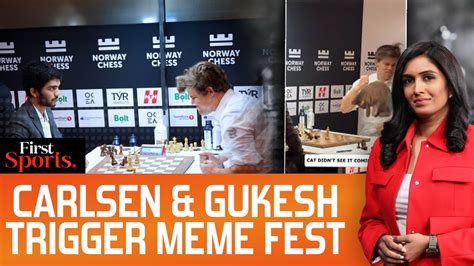 Carlsen’s Table Slam Triggers Meme Fest, Gukesh Joins In | First Sports ...