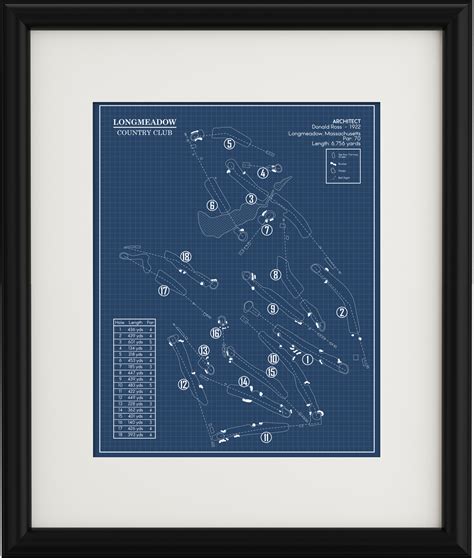 Longmeadow Country Club Blueprint (Print) – GolfBlueprints