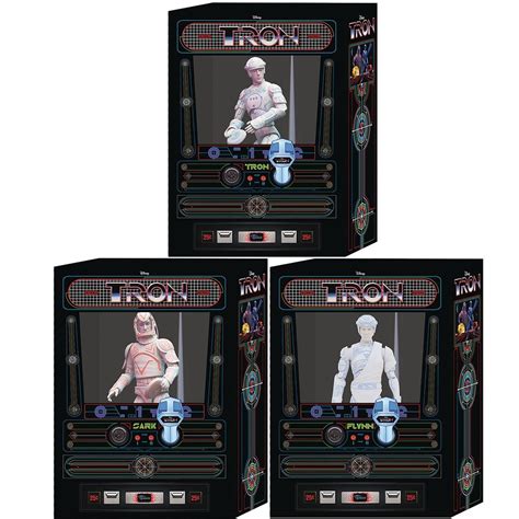 Tron Deluxe Arcade Packaging Action Figure Set of 3